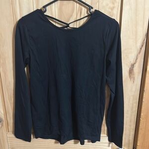 NWT Place Black Backless Blouse